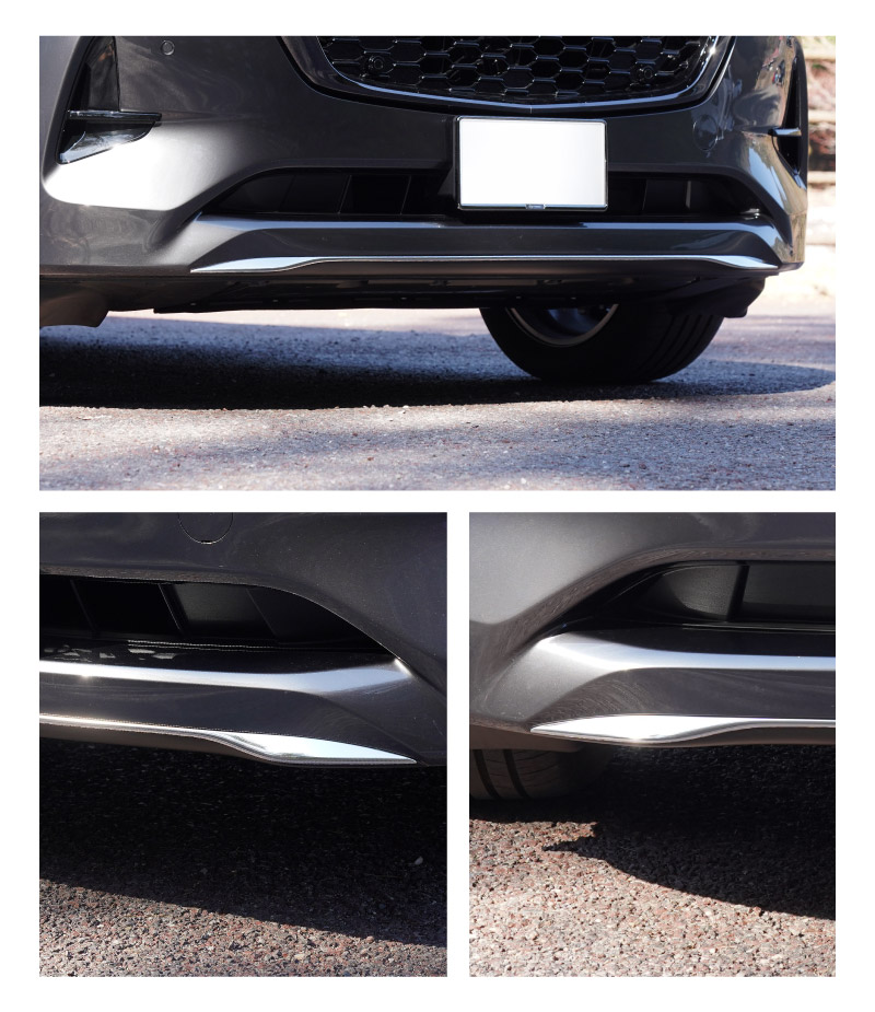 CX-60 KH系 ハイブリッド PHEV 専用 フロントアンダーリップガーニッシュ 1P 選べる2色 鏡面仕上げ ブラック鏡面仕上げ 2026年MC後 対応｜マツダ MAZDA 新型 CX60 専用 外装 フロント カスタム パーツ ドレスアップ アクセサリー 社外品 エアロ