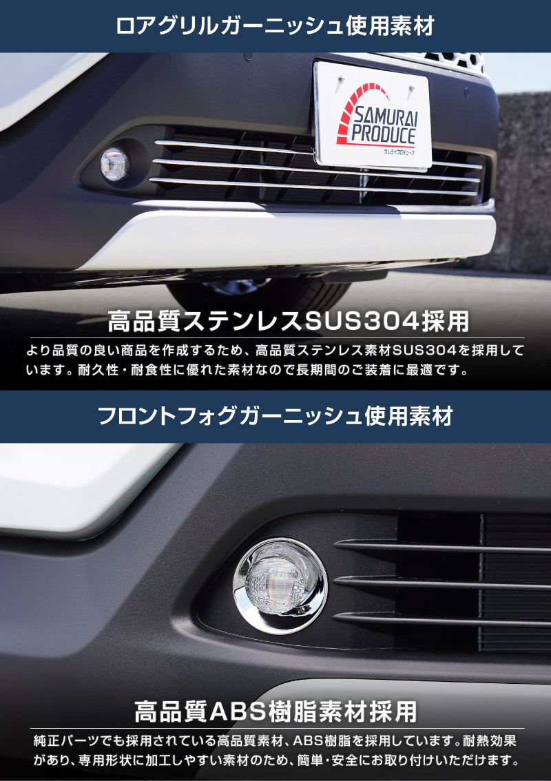 【セット割】新型カローラクロス ロアグリル ガーニッシュ ＆ フロントフォグガーニッシュ 5P 鏡面・メッキ仕上げ 外装パーツセット 2025年マイナーチェンジ後専用｜トヨタ TOYOTA COROLLA CROSS 6AA-ZVG13 6AA-ZVG16 専用 フロント 外装 カスタム パーツ ドレスアップ アクセサリー オプション フロント バンパー フォグ メッキ カバー 外装 カー用品 社外