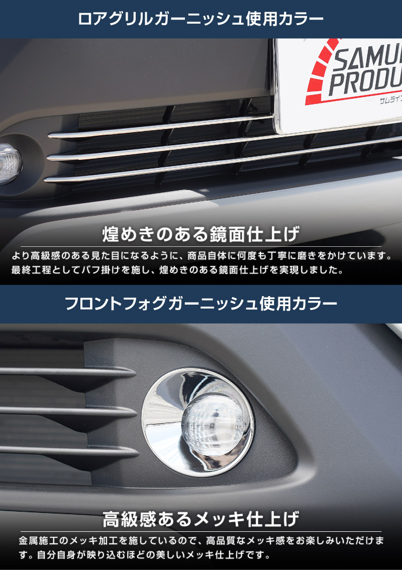【セット割】新型カローラクロス ロアグリル ガーニッシュ ＆ フロントフォグガーニッシュ 5P 鏡面・メッキ仕上げ 外装パーツセット 2025年マイナーチェンジ後専用｜トヨタ TOYOTA COROLLA CROSS 6AA-ZVG13 6AA-ZVG16 専用 フロント 外装 カスタム パーツ ドレスアップ アクセサリー オプション フロント バンパー フォグ メッキ カバー 外装 カー用品 社外
