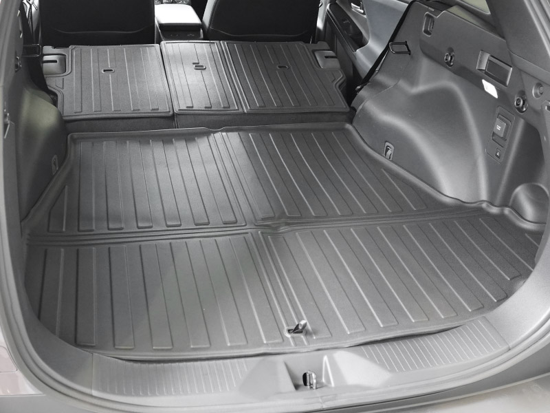 新型bZ4X Touring 10系専用 ラゲッジマット 3P ラバータイプ ブラック トヨタ bZ4X ツーリング スバル トレイルシーカー 共通｜TOYOTA bZ4X Touring SUBARU TRAILSEEKER 専用 防水 立体 3Dマット 社外 背面カバー フロアマット トランクマット ラゲージトレイ 内装 保護 アクセサリー オプション 社外【予約販売/10月30日頃入荷予定】