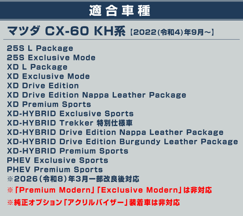 アウトレット品】CX-60 KH系 ウィンドウトリム 上側 ガーニッシュ 8P