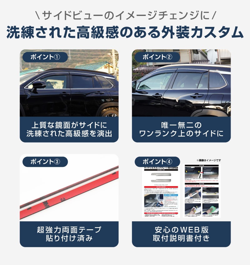 【送料別】カローラクロス用ウィンドウトリムガーニッシュ 楽天市場】カローラ クロス ウィンドートリム サイド