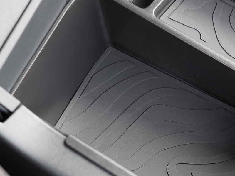 新型フォレスター SL系 コンソールトレイ 1P ゴムマット2枚付き ブラック｜SUBARU スバル FORESTER 専用 コンソールボックス トレイ 車内収納ボックス マット付き アクセサリー オプション 内装 社外 収納 小物入れ 保護 傷防止 キズ隠し