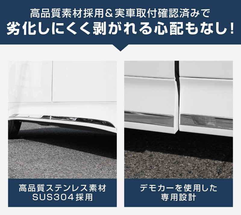 【8/16～SALE対象 10%OFF】新型ヴォクシー ノア 90系 サイドガーニッシュ 4P 鏡面仕上げ 2026年マイナーチェンジ後対応｜トヨタ TOYOTA VOXY NOAH 90 95 専用 外装 サイド カスタム パーツ ドレスアップ アクセサリー 社外品 オプション エアロ