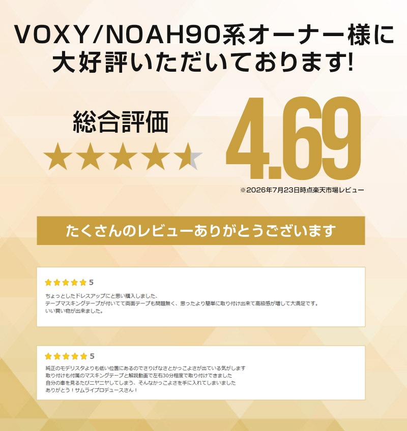 【8/16～SALE対象 10%OFF】新型ヴォクシー ノア 90系 サイドガーニッシュ 4P 鏡面仕上げ 2026年マイナーチェンジ後対応｜トヨタ TOYOTA VOXY NOAH 90 95 専用 外装 サイド カスタム パーツ ドレスアップ アクセサリー 社外品 オプション エアロ