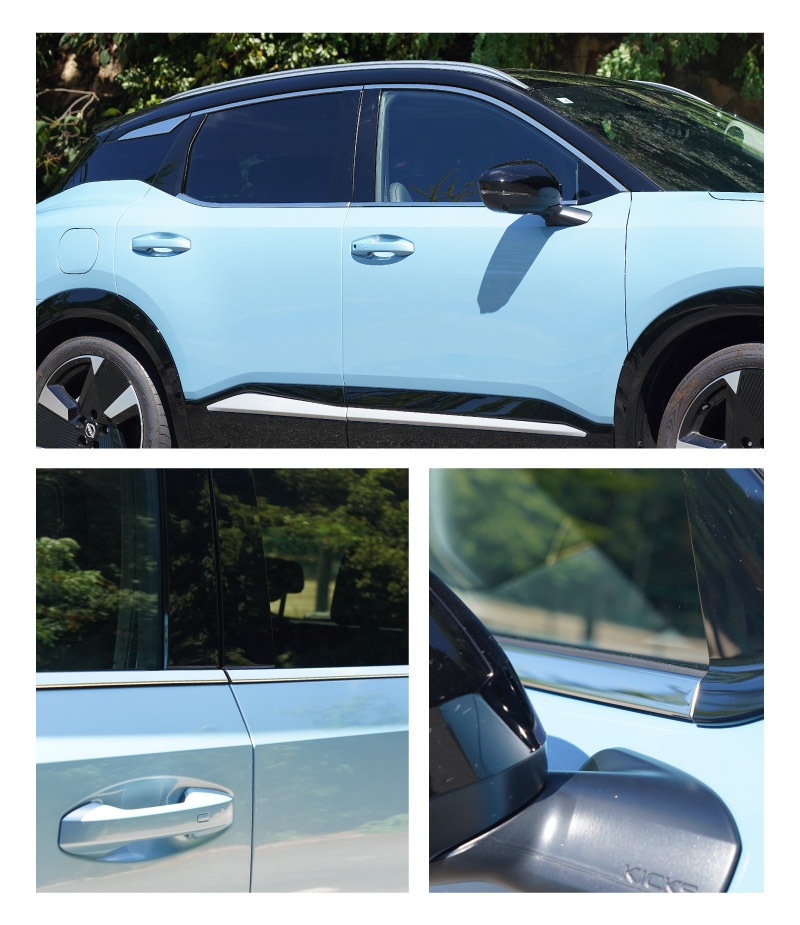 【販売準備中】新型キックス P16型 ウィンドウトリムガーニッシュ 4P 鏡面仕上げ｜日産 ニッサン NISSAN KICKS P16 2026年フルモデルチェンジ 専用 カスタム パーツ ドレスアップ アクセサリー オプション 窓枠 外装 カー用品 社外