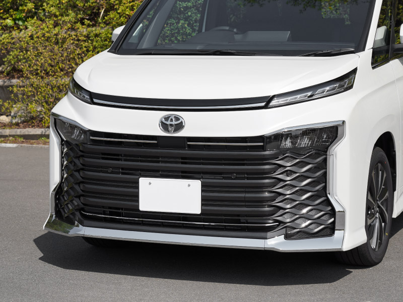 【セット割】新型ヴォクシー 90系 フロントエンブレム下 グリル ＆ フロントロアグリル ガーニッシュ 鏡面仕上げ 2026年マイナーチェンジ後対応｜トヨタ TOYOTA VOXY 90 95 グリル カスタム 専用 パーツ ドレスアップ アクセサリー 社外品 オプション エアロ