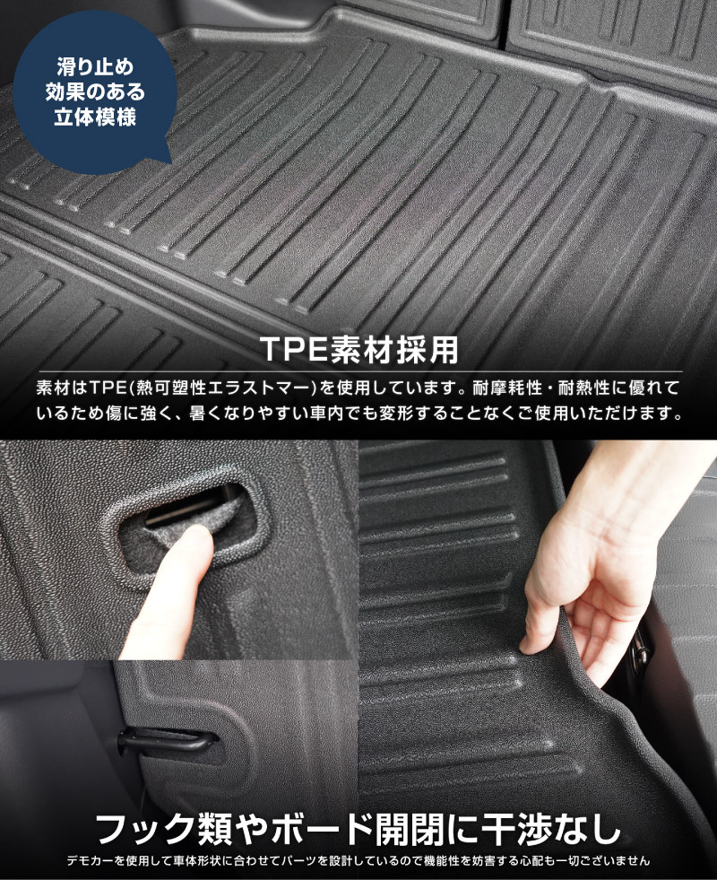 新型カローラクロス フルカバー ラゲッジマット カーゴトレイマット 5P ラバータイプ ブラック セカンドシート背面 2025年マイナーチェンジ後対応｜トヨタ TOYOTA COROLLA CROSS 6AA-ZVG11 3BA-ZSG10 6AA-ZVG15 専用 アクセサリー オプション 内装 社外 トランク ラゲージ 荷室 フロアマット 防水 保護