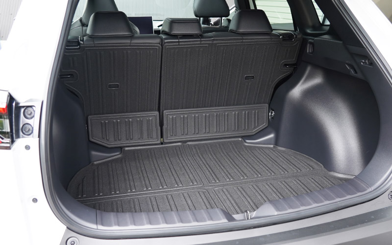 新型カローラクロス フルカバー ラゲッジマット カーゴトレイマット 5P ラバータイプ ブラック セカンドシート背面 2025年マイナーチェンジ後対応｜トヨタ TOYOTA COROLLA CROSS 6AA-ZVG11 3BA-ZSG10 6AA-ZVG15 専用 アクセサリー オプション 内装 社外 トランク ラゲージ 荷室 フロアマット 防水 保護