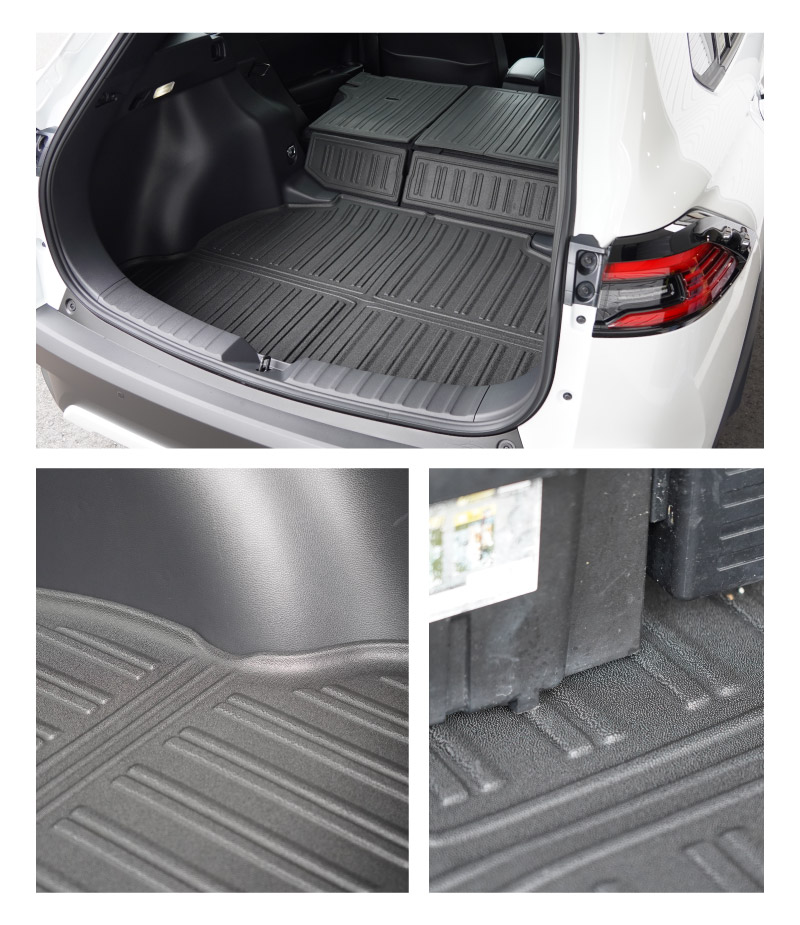 新型カローラクロス フルカバー ラゲッジマット カーゴトレイマット 5P ラバータイプ ブラック セカンドシート背面 2025年マイナーチェンジ後対応｜トヨタ TOYOTA COROLLA CROSS 6AA-ZVG11 3BA-ZSG10 6AA-ZVG15 専用 アクセサリー オプション 内装 社外 トランク ラゲージ 荷室 フロアマット 防水 保護