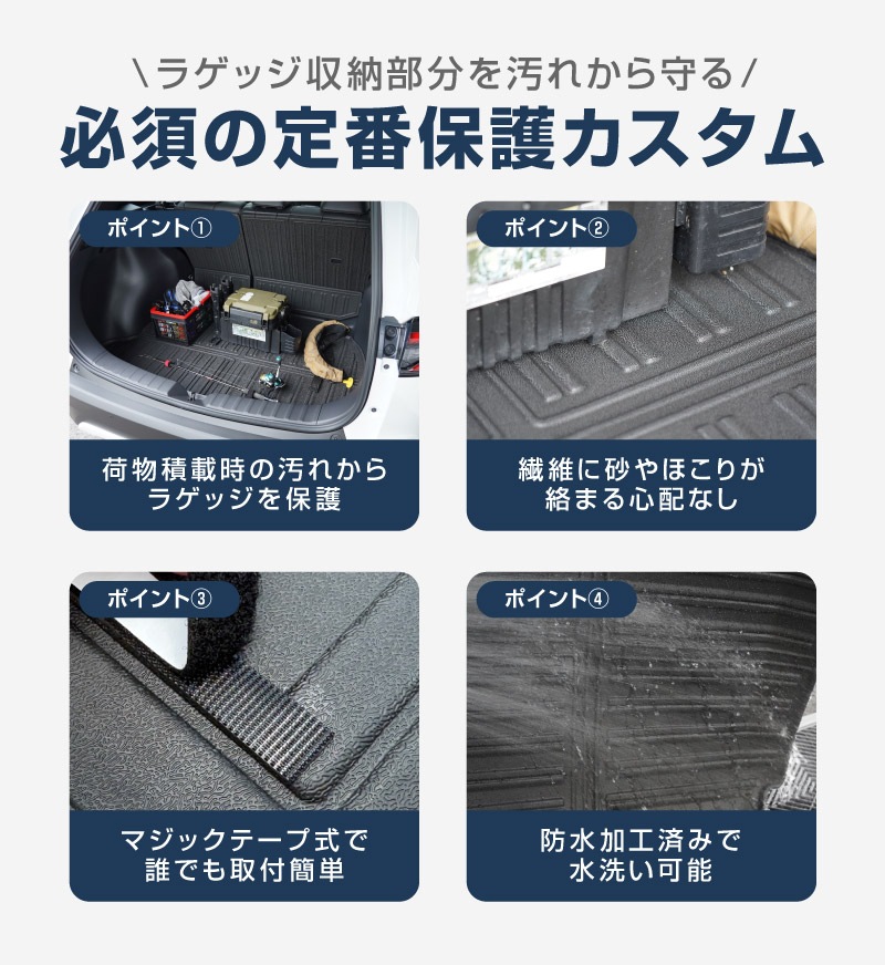 新型カローラクロス フルカバー ラゲッジマット カーゴトレイマット 5P ラバータイプ ブラック セカンドシート背面 2025年マイナーチェンジ後対応｜トヨタ TOYOTA COROLLA CROSS 6AA-ZVG11 3BA-ZSG10 6AA-ZVG15 専用 アクセサリー オプション 内装 社外 トランク ラゲージ 荷室 フロアマット 防水 保護