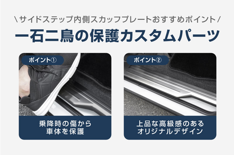 【セット割】新型 e-アトレー 対応 アトレー ハイゼットカーゴ S700V S710V S781V サイドステップ ＆ラゲッジ スカッフプレート 6P 保護パーツセット ｜ダイハツ DAIHATSU ATRAI S700V S710V S781V 専用 内装 リア カスタム 保護 パーツ キズ防止