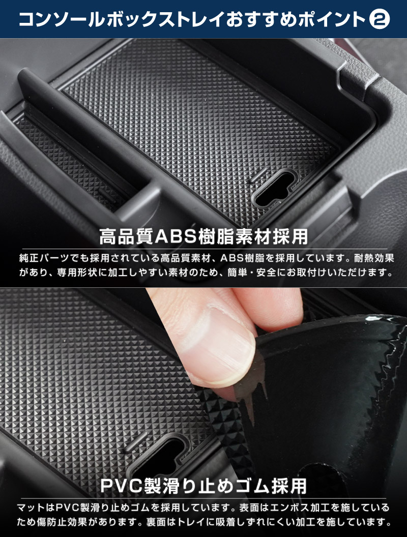 【アウトレット品】新型ヴェゼル コンソールボックストレイ 滑り止めゴムマット付き コンソールボックスにはめ込むだけの便利グッズ 2024年マイナーチェンジ後対応｜ホンダ HONDA VEZEL RV系 専用 内装 カスタム 保護パーツ ドアストッパーカバー ストライカーカバー ドレスアップ アクセサリー 社外品