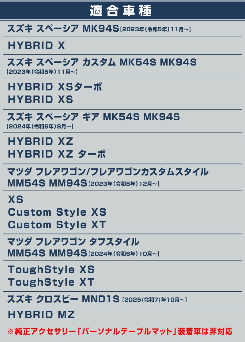 ڡ ڡ ڡ ӡ MK54S MK94S MND1S ե쥢若 MM54S MM94S ȥХåơ֥ޥå 2祻å ɿ ֥åSUZUKI  SPACIA CUSTOM GEAR XBEE ޥĥ MAZDA FLAIR WAGON  ѡʥơ֥ޥå  ƥꥢ ݸ   ɻ ѡ ɥ쥹å ꡼ ҳ 