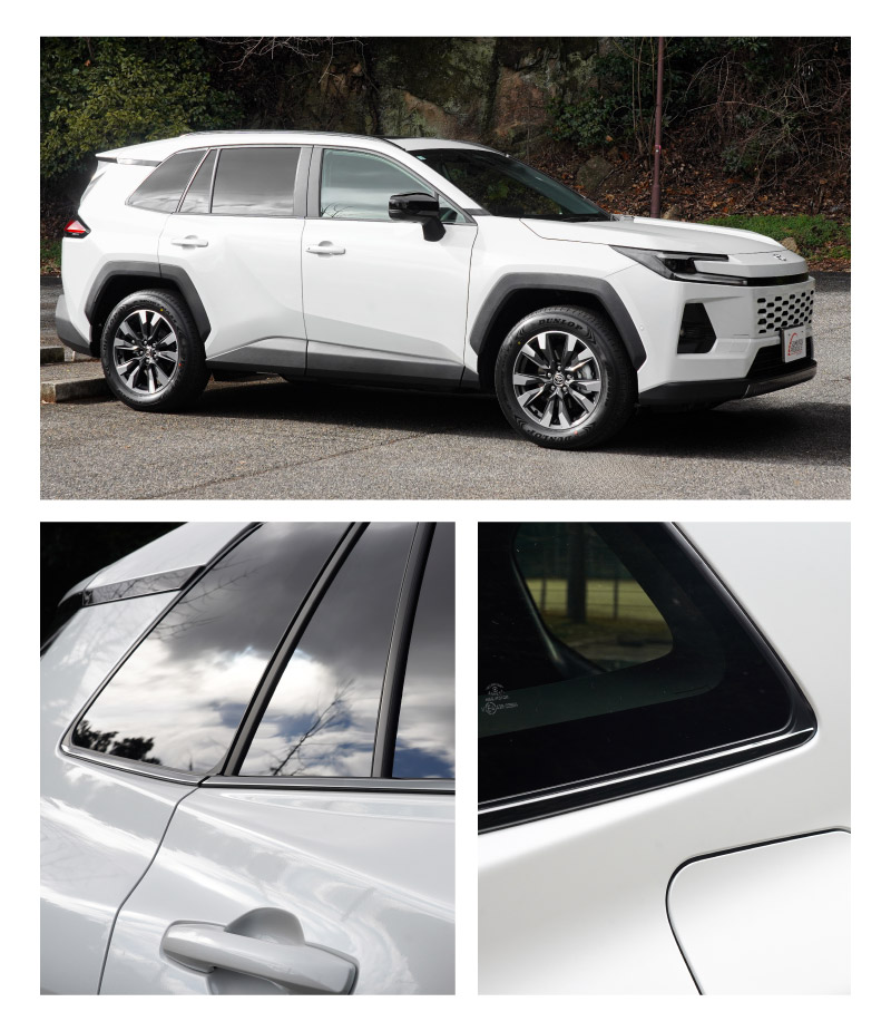 新型RAV4 60系 ウィンドウトリムガーニッシュ 6P ブラック鏡面仕上げ｜トヨタ TOYOTA ラブフォー AXAN64 専用 プラグインハイブリッド PHEV 対応 カスタム パーツ ドレスアップ アクセサリー オプション 窓枠 サイド ドア 外装 保護 社外 【予約販売/5月20日頃入荷予定】
