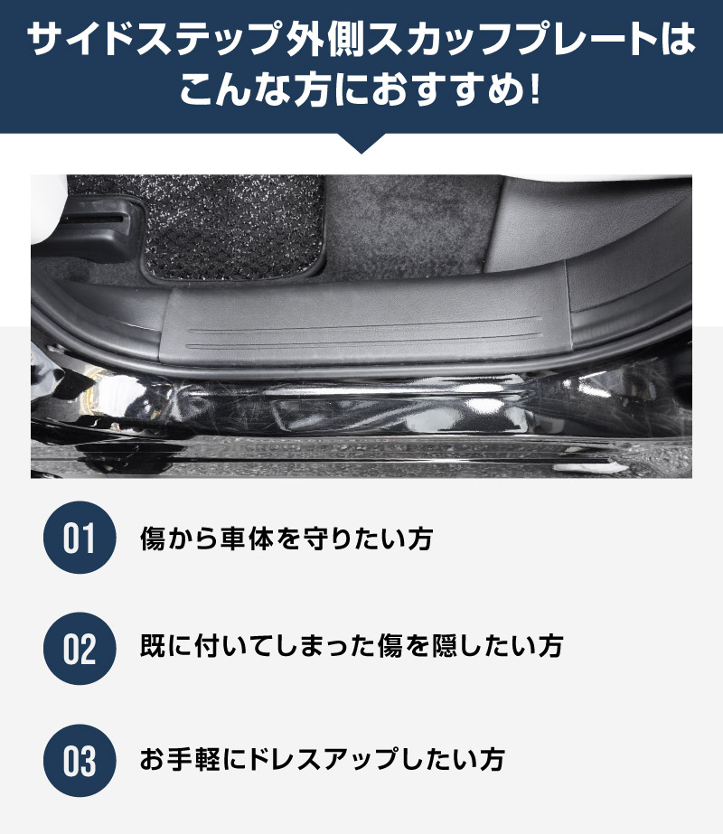 【5/17～10%off】CX-60 KH系 サイドステップ 外側スカッフプレート フロント・リアセット 4P 滑り止めゴム付き 選べる3カラー シルバー/ブラック/カーボン調 2026年MC後 対応｜マツダ MAZDA 新型 CX60 専用 内装 サイド 足元 保護 パーツ ドレスアップ アクセサリー 社外品【予約販売/カーボン調:6月10日頃入荷予定】