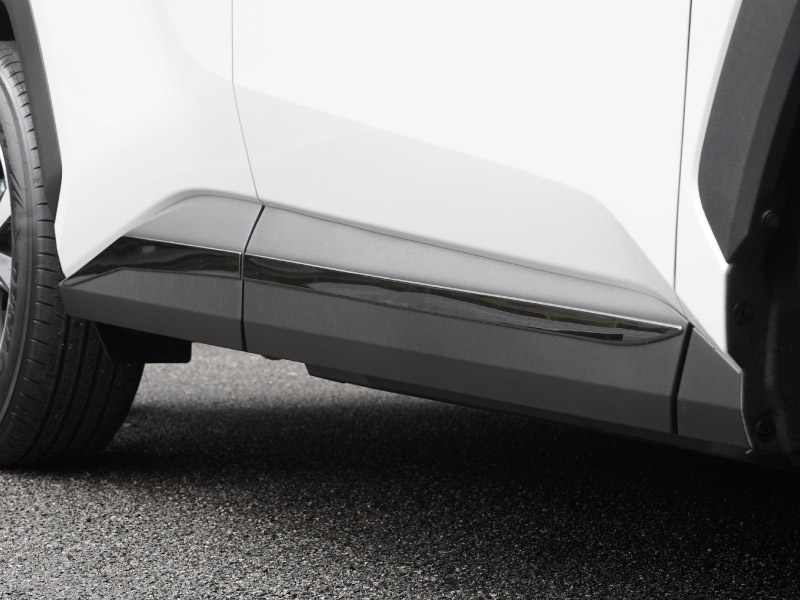 新型RAV4 60系 サイドガーニッシュ 4P ブラック鏡面仕上げ｜トヨタ TOYOTA ラブフォー AXAN64 専用 プラグインハイブリッド PHEV 対応 カスタム パーツ アクセサリー サイドリップ サイドサイドスカート スポイラー 社外【予約販売/5月30日頃入荷予定】