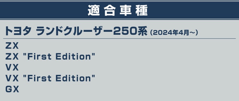新型ランドクルーザー ランクル250  サイドステップ外側 スカッフプレート 4P 車体保護ゴム付き 選べる2カラー シルバーヘアライン ブラックヘアライン｜トヨタ ランクル TOYOTA LANDCRUISER 250系 専用 カスタム パーツ ドレスアップ アクセサリー オプション 内装 カー用品 社外 サイドシル 保護 傷防止 キズ隠し