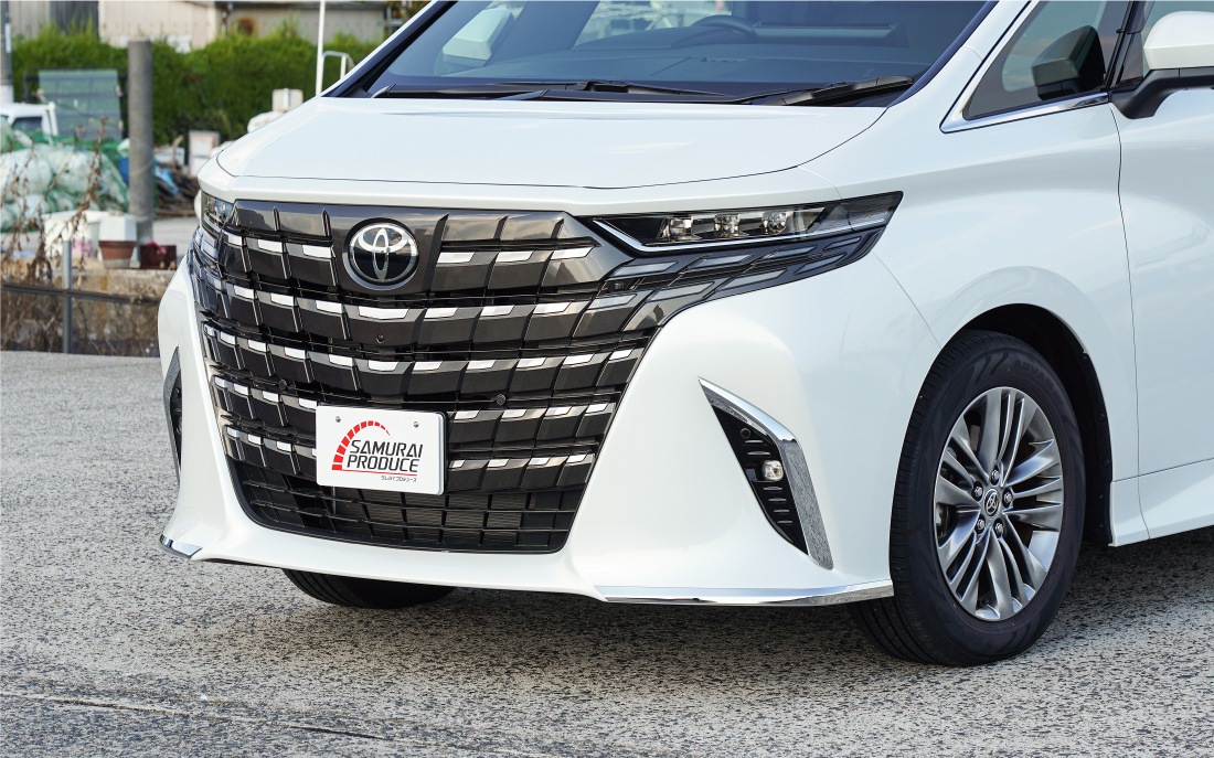 新型アルファード 40系 フロントリップ左右ガーニッシュ 2P 鏡面仕上げ ｜TOYOTA トヨタ ALPHARD 専用 外装 フロント カスタム パーツ ドレスアップ アクセサリー 社外品 エアロ