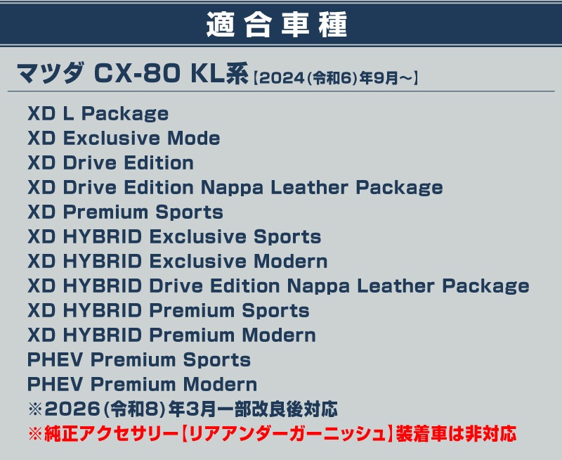 セット割】CX-80 KL系 リアリップガーニッシュ ＆ リアゲート