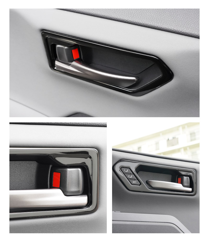 【アウトレット品】新型RAV4 60系 インナードアハンドルパネル 左右セット 5P ピアノブラック｜トヨタ TOYOTA ラブフォー AXAN64 専用 プラグインハイブリッド PHEV 対応 内装 インテリア パーツ アクセサリー ドアパネル ドレスアップ 内装 保護 カバー 社外