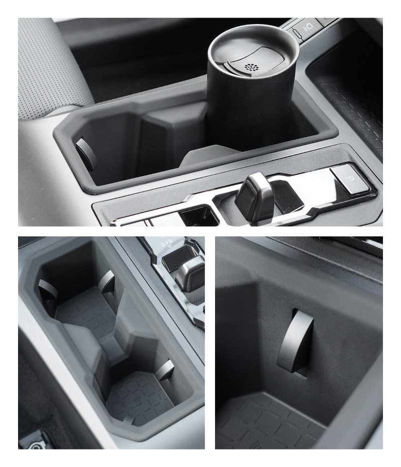 新型RAV4 60系 フロントドリンクホルダートレイ 1P ブラック ゴムタイプ｜トヨタ TOYOTA ラヴフォー AXAN64 プラグインハイブリッド PHEV 対応 カップホルダー 防水 水洗い アクセサリー 内装 コップ 便利グッズ トレイ カバー 保護 社外【予約販売/5月20日頃入荷予定】