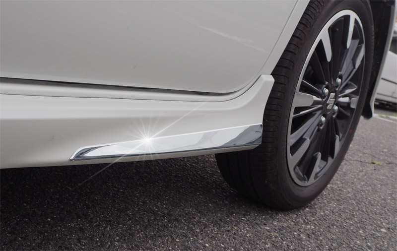 スペーシアカスタム サイドリップ ガーニッシュ 4P｜スズキ SUZUKI SPACIA CUSTOM MK53S スペーシア アクセサリー 社外品 外装 エアロ 専用 パーツ カスタム ドレスアップ ガーニッシュ サイドモール サイドトリム