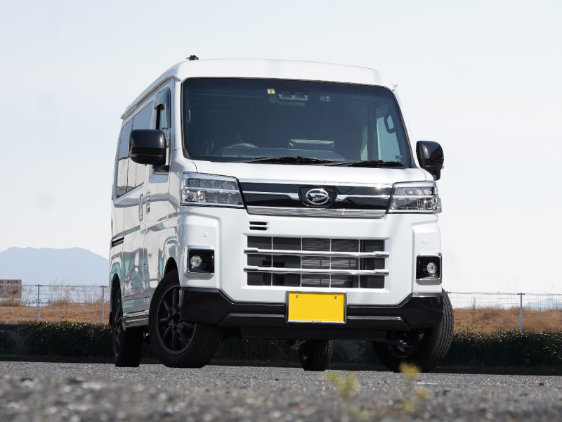 アトレー/ハイゼットカーゴ フロントグリル ガーニッシュ 2P 鏡面仕上げ ｜ダイハツ DAIHATSU ATRAI S700V/S710V 専用 外装 カスタム パーツ フロント グリル ドレスアップ アクセサリー 社外品 オプション エアロ