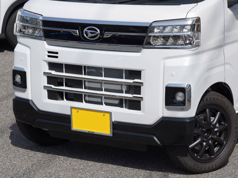 アトレー/ハイゼットカーゴ フロントグリル ガーニッシュ 2P 鏡面仕上げ ｜ダイハツ DAIHATSU ATRAI S700V/S710V 専用 外装 カスタム パーツ フロント グリル ドレスアップ アクセサリー 社外品 オプション エアロ