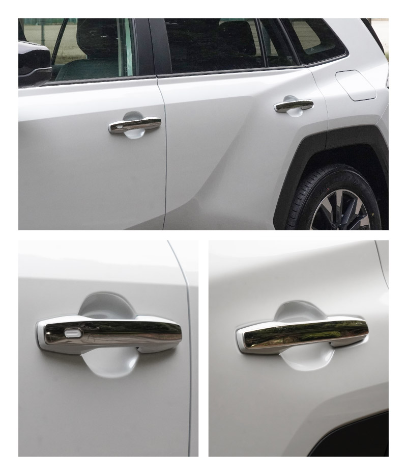 【アウトレット品】新型RAV4 60系 アウタードアハンドルカバー 4P 鏡面仕上げ｜トヨタ TOYOTA ラブフォー AXAN64 専用 プラグインハイブリッド PHEV 対応 外装 ドアパネル サイド カスタム パーツ ドレスアップ アクセサリー オプション エアロ カー用品 社外