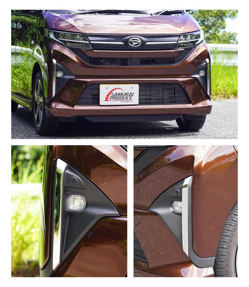 【アウトレット品】新型ムーヴ LA850S LA860S フロントフォグガーニッシュ 2P 鏡面仕上げ｜ダイハツ DAIHATSU MOVE 専用 外装 カスタム パーツ アクセサリー ドレスアップ オプション パネル カバー 外装 フロント フォグ周り フロントフェイス 社外