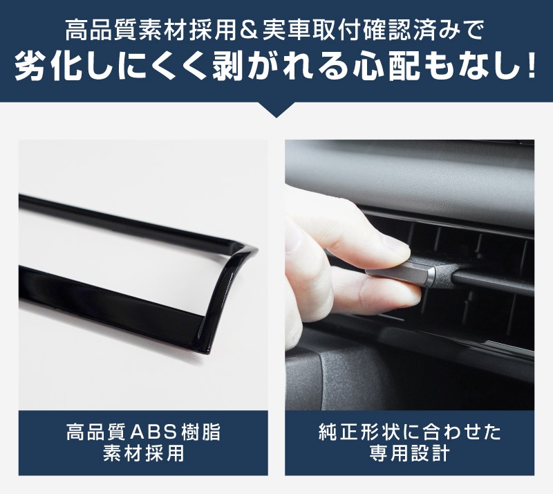 新型RAV4 60系 フロント中央エアコン吹き出し口パネル 1P ピアノブラック｜トヨタ TOYOTA ラブフォー AXAN64 専用 プラグインハイブリッド PHEV 対応 内装 パーツ アクセサリー インテリア アクセサリー ドレスアップ 内装 保護 カバー 社外【予約販売/5月30日頃入荷予定】