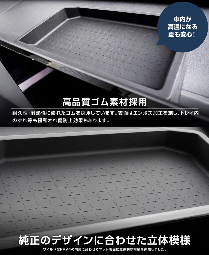 新型RAV4 60系 ディスプレイオーディオ背面トレイ 1P ブラック ゴムタイプ｜トヨタ TOYOTA ラヴフォー AXAN64 プラグインハイブリッド PHEV 対応 防水 水洗い アクセサリー 内装 便利グッズ オーディオ トレイ マット カバー 保護 社外【予約販売/6月10日頃入荷予定】