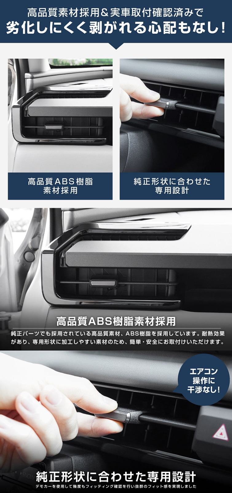 セット割】新型RAV4 60系 フロント中央エアコン吹き出し口パネル