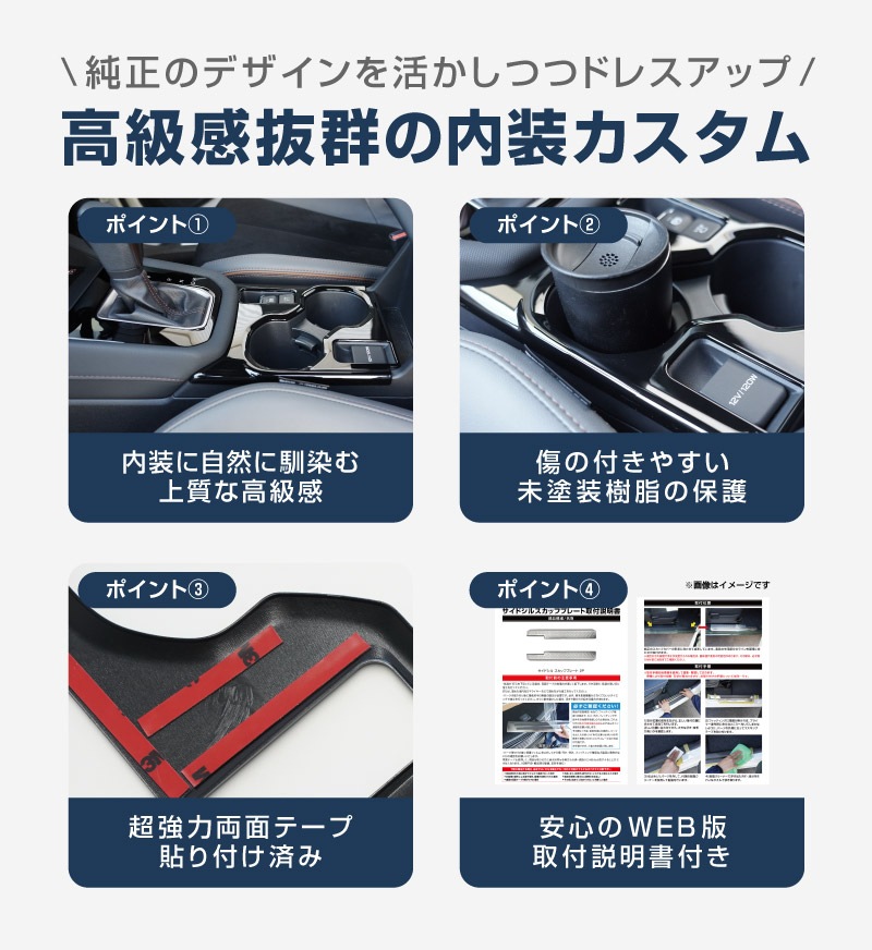 【アウトレット品】新型フォレスター SL系 センタードリンクホルダーパネル 1P ピアノブラック 2026年マイナーチェンジ後対応｜SUBARU スバル FORESTER 専用 パーツ ドレスアップ アクセサリー オプション インテリア フロント カップホルダー カバー 内装 社外
