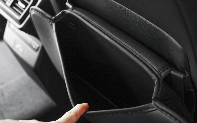 新型CX-5 KM系 フロントシートバックキックマット 運転席 助手席 2P ブラック CX-80 KL系 CX-60 KH系 共通 CX5 2026年 フルモデルチェンジ 専用｜MAZDA CX5 CX80 CX60 フロント コンソール ドリンクホルダー 収納 防水 水洗い アクセサリー パーツ インテリア 内装 便利 小物入れ 社外 保護【予約販売/8月30日頃入荷予定】
