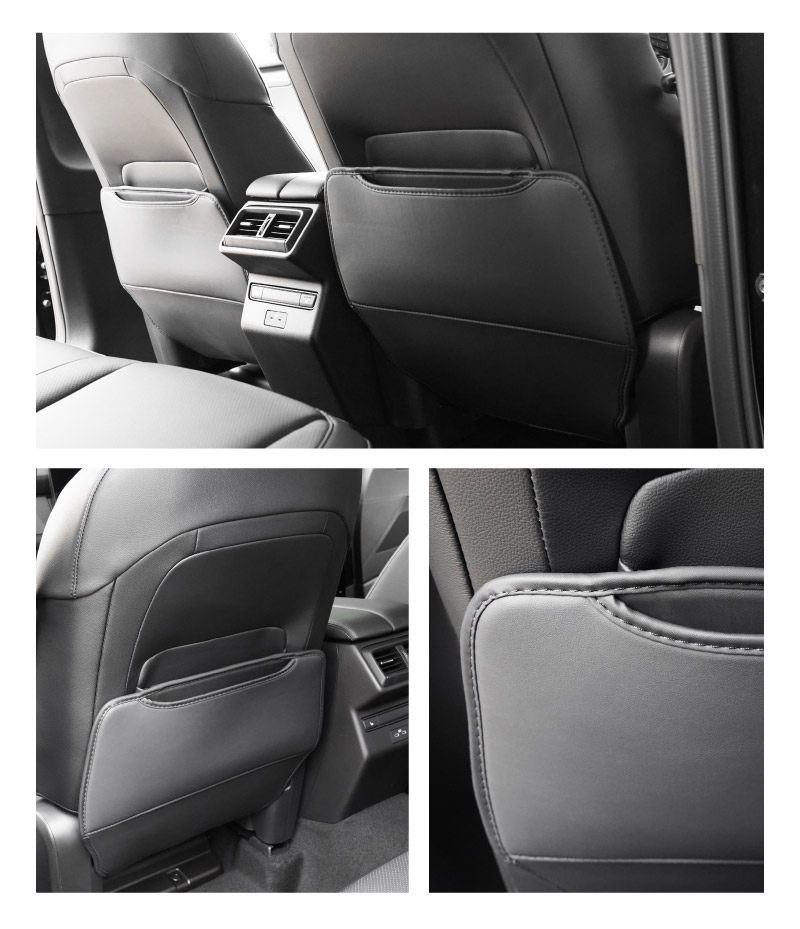 新型CX-5 KM系 フロントシートバックキックマット 運転席 助手席 2P ブラック CX-80 KL系 CX-60 KH系 共通 CX5 2026年 フルモデルチェンジ 専用｜MAZDA CX5 CX80 CX60 フロント コンソール ドリンクホルダー 収納 防水 水洗い アクセサリー パーツ インテリア 内装 便利 小物入れ 社外 保護【予約販売/8月30日頃入荷予定】