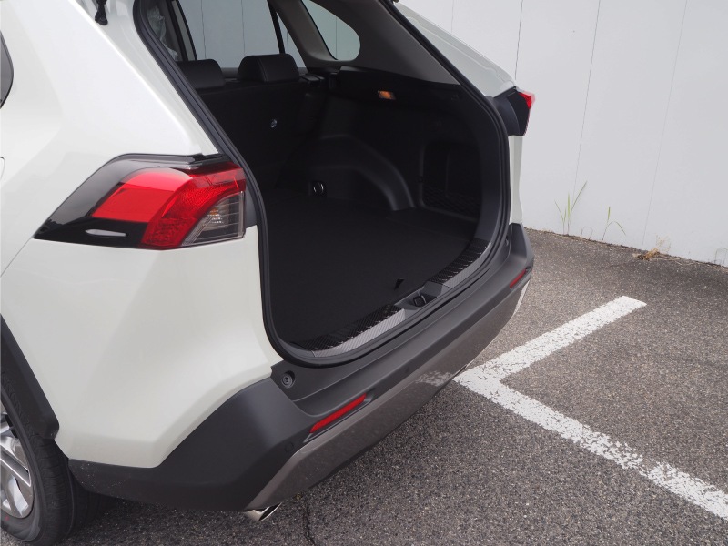 RAV4 50系 ラゲッジスカッフプレート 2P 選べる3カラー シルバーヘアライン ブラックヘアライン カーボン調 ｜トヨタ TOYOTA ラブ４ MXAA54 AXAH54 AXAH52 MXAA52 50系 カスタム 専用 保護 パーツ アクセサリー ドレスアップ 社外
