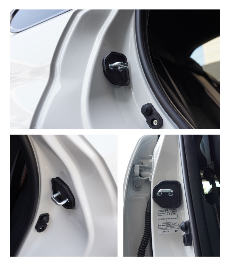 新型フォレスター SL系 フォレスター SK系 クロストレック GU系 共通 ゴムタイプ ドアストライカー 4P ブラック｜SUBARU スバル FORESTER CROSSTREK カスタム パーツ ドレスアップ アクセサリー オプション 外装 カー用品 社外 保護 傷防止 キズ隠し【メール便対象/代引き・配達日時指定不可】