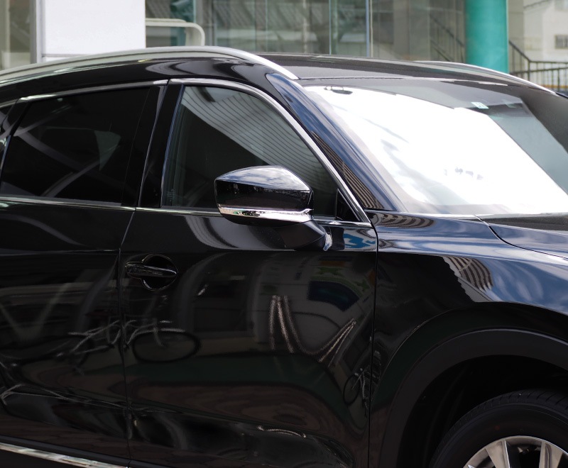CX-8 KG系 前期/後期 ドアミラー ガーニッシュ 鏡面仕上げ 2P｜マツダ MAZDA CX8 KG 5BA-KG5P 3DA-KG2P 6BA-KG5P サイドドア サイドミラー カバー KG系 カスタム 専用 パーツ ドレスアップ アクセサリー 社外品 エアロ オプション