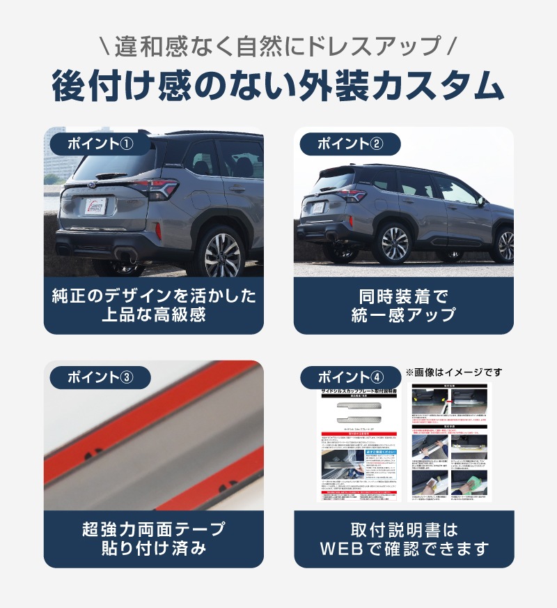 セット割】新型フォレスター SL系 リアエンドガーニッシュ