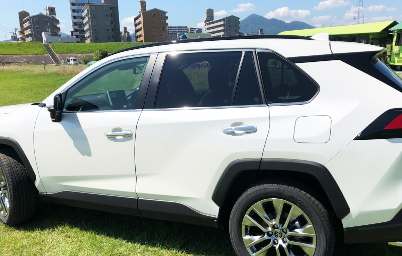 RAV4 50系 RAV4 PHV ウィンドウトリム 鏡面仕上げ 6P｜トヨタ TOYOTA ラブ４ MXAA54 AXAH54 AXAH52 MXAA52 50系 カスタム カスタム 専用 パーツ ドレスアップ アクセサリー 社外品 専用 パーツ ウェザーモール オプション エアロ