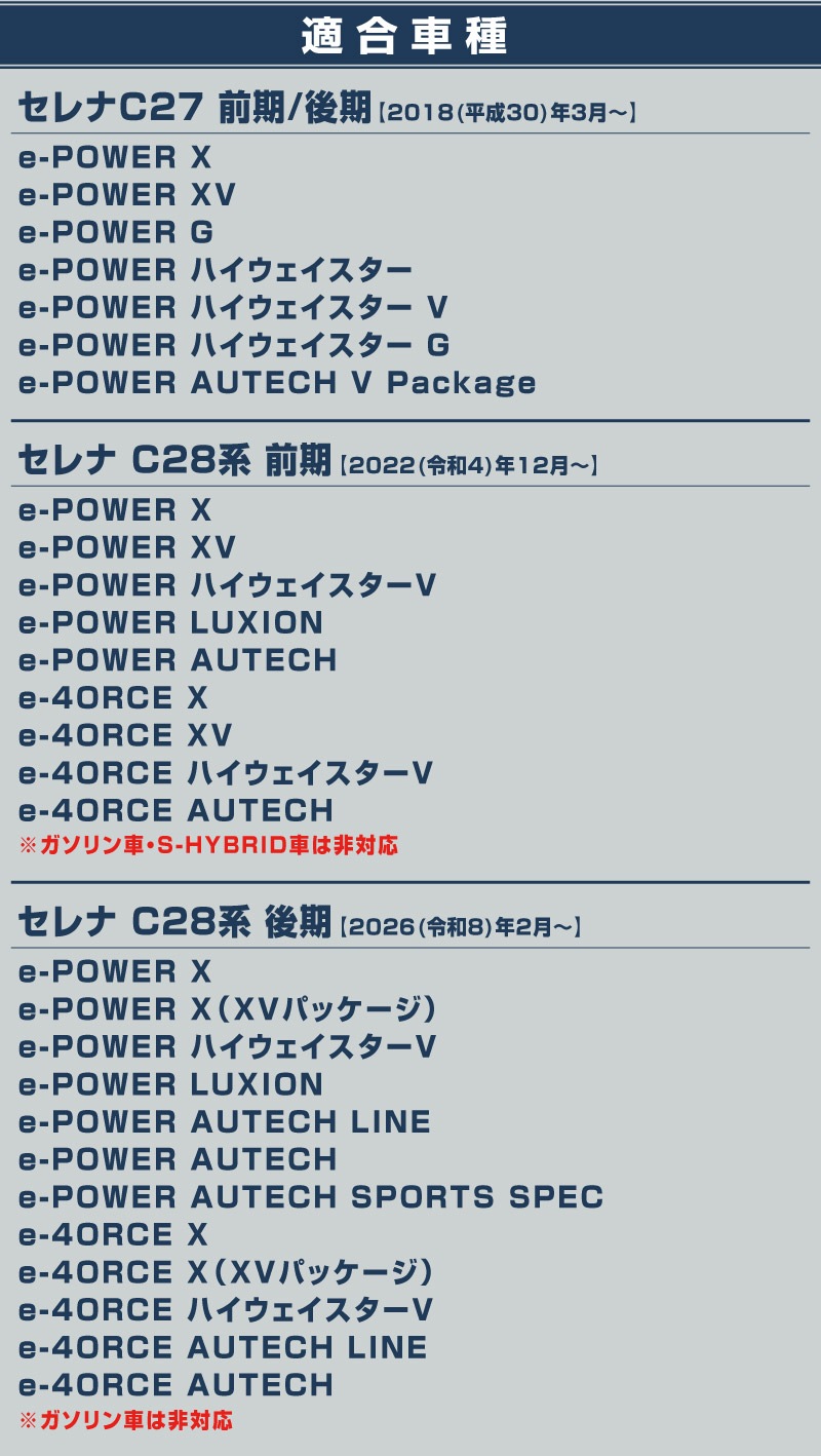 新型セレナ C27 C28 e-POWER専用 サイドステップ スカッフプレート 5P 選べる2カラー シルバーヘアライン ブラックヘアライン 2026年マイナーチェンジ後対応｜ニッサン NISSAN SERENA 専用 パーツ カスタム ドレスアップ アクセサリー 社外品 内装 マイナーチェンジ【予約販売/ブラック:5月20日頃入荷予定】