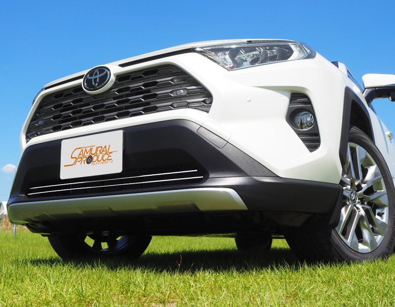 【アウトレット品】RAV4 50系 ロアグリルガーニッシュ 鏡面仕上げ 2P｜トヨタ TOYOTA ラブ4 専用 外装 フロント カスタム パーツ ドレスアップ オプション アクセサリー 社外品 エアロ