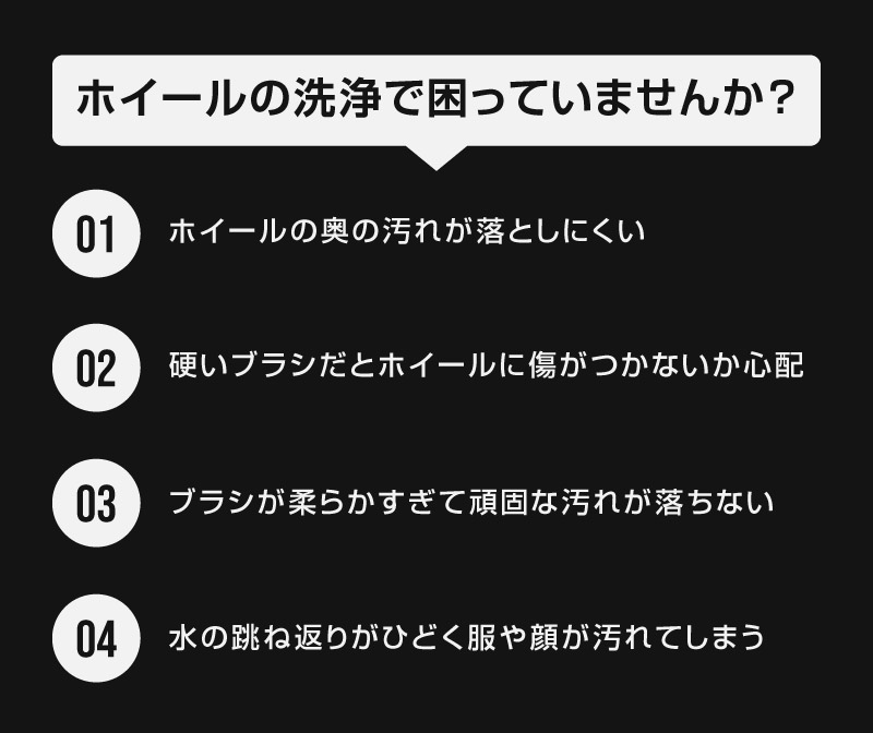 【アウトレット品】サムライ ホイールブラシ Lサイズ 適度な硬度で汚れを効果的に除去 洗車ブラシ タイヤブラシ ハブ用ブラシ キズ防止