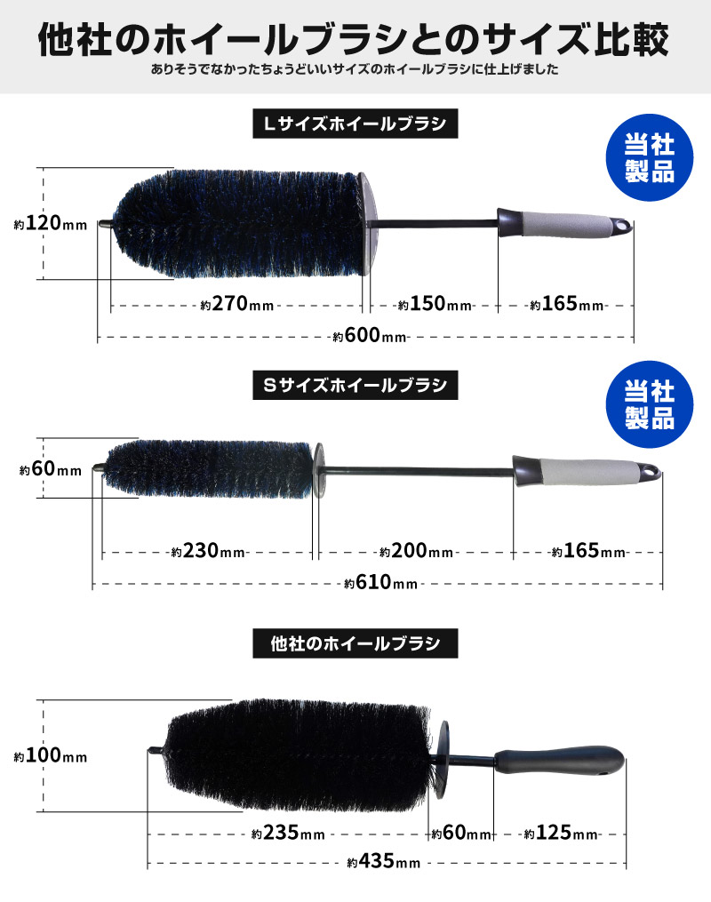 【アウトレット品】サムライ ホイールブラシ Lサイズ 適度な硬度で汚れを効果的に除去 洗車ブラシ タイヤブラシ ハブ用ブラシ キズ防止