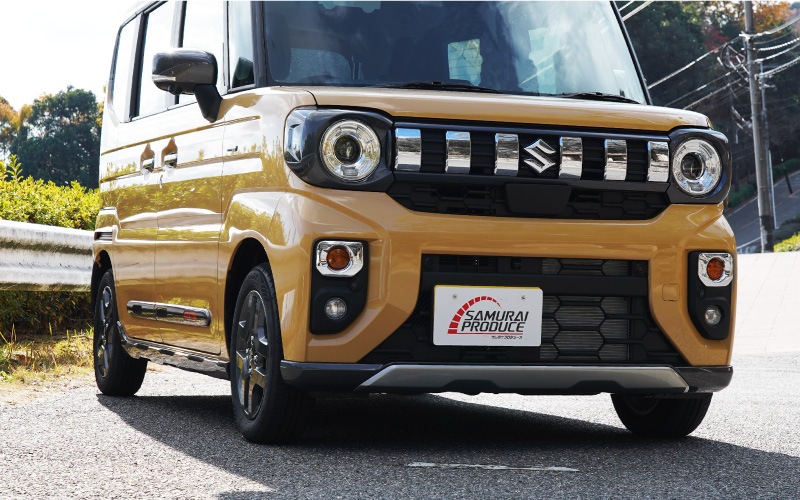 【アウトレット品】新型スペーシアギア MK54S MK94S フレアワゴンタフスタイル MM54S MM94S ポジションランプガーニッシュ 2P メッキ仕上げ｜SUZUKI スズキ SPACIA GEAR マツダ MAZDA FLAIR WAGON TOUGH STYLE 専用 フロント カスタム パーツ ドレスアップ アクセサリー オプション カー用品 社外 カバー