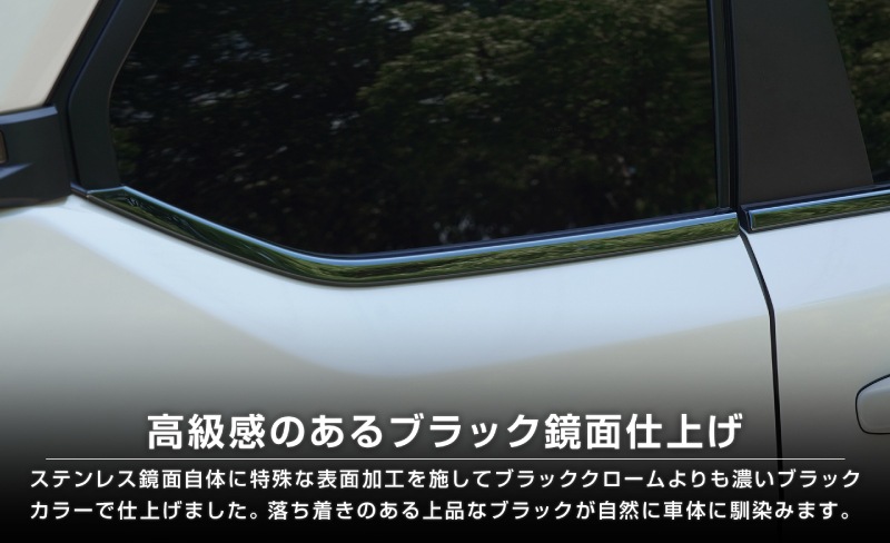 【セット割】新型フォレスター SL系 リアエンドガーニッシュ ＆ ウィンドウトリムガーニッシュ 7P 外装パーツセット ブラック鏡面仕上げ｜SUBARU スバル FORESTER 専用 カスタム パーツ ドレスアップ アクセサリー オプション 窓枠 サイド リア ドア 外装 保護 カー用品 社外