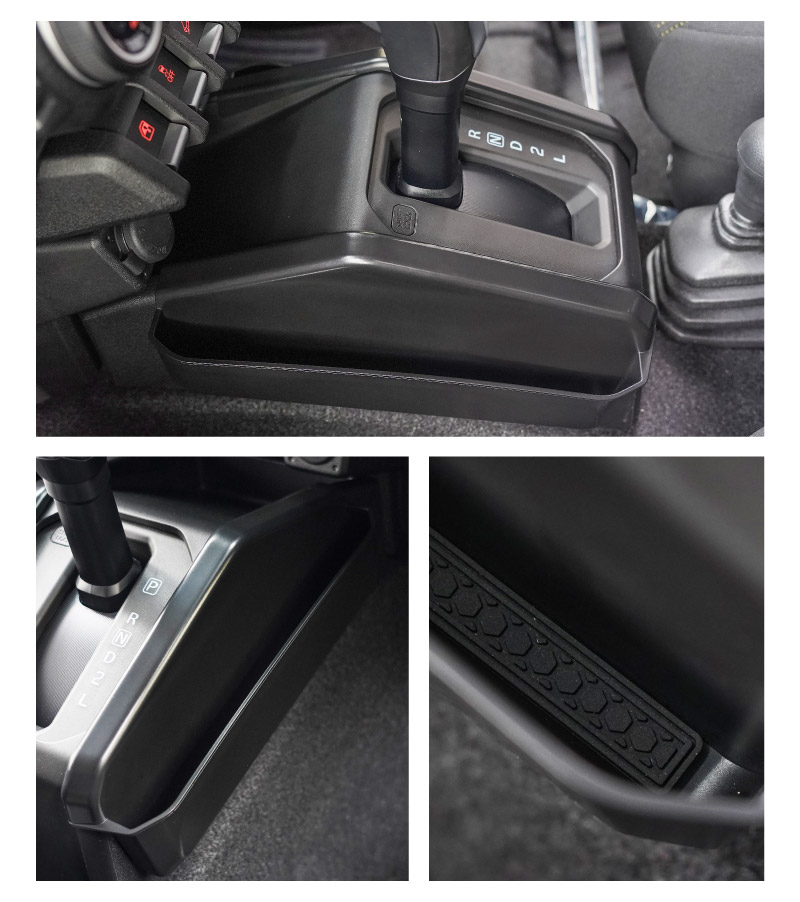 【セット割】新型ジムニー JB64W 新型ジムニーシエラ JB74W ジムニーノマド JC74W AT車専用 センターコンソールトレイマット ＆ カップホルダー ＆ シフト左右収納トレイ 4P ブラック 滑り止めマット付き ｜スズキ SUZUKI JIMNY JB64 JIMNY SIERRA JB74 1型 2型 3型 4型 5型 JIMNY NOMADE JC74 1型 専用 パーツ ドリンクホルダー 増設 小物入れ 内装 便利グッズ