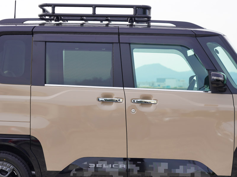 【セット割】新型デリカミニ ekスペース ルークス 共通 アウタードアハンドルカバー＆ウィンドウトリムガーニッシュ サイドドレスアップセット メッキ・鏡面仕上げ 2025年FMC後対応 ｜MITSUBISHI DELICA MINI NISSAN ROOX 専用 外装 サイド カスタム パーツ ドレスアップ アクセサリー 社外品 エアロ【予約販売/5月20日頃入荷予定】